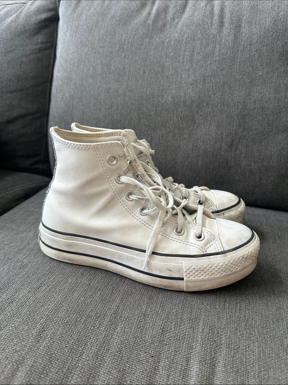 Converse chuck taylor all star platform high top sneakers *leather